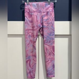 All in Motion Kids Pink and Purple Swirl Leggings size L 10/12 EUC